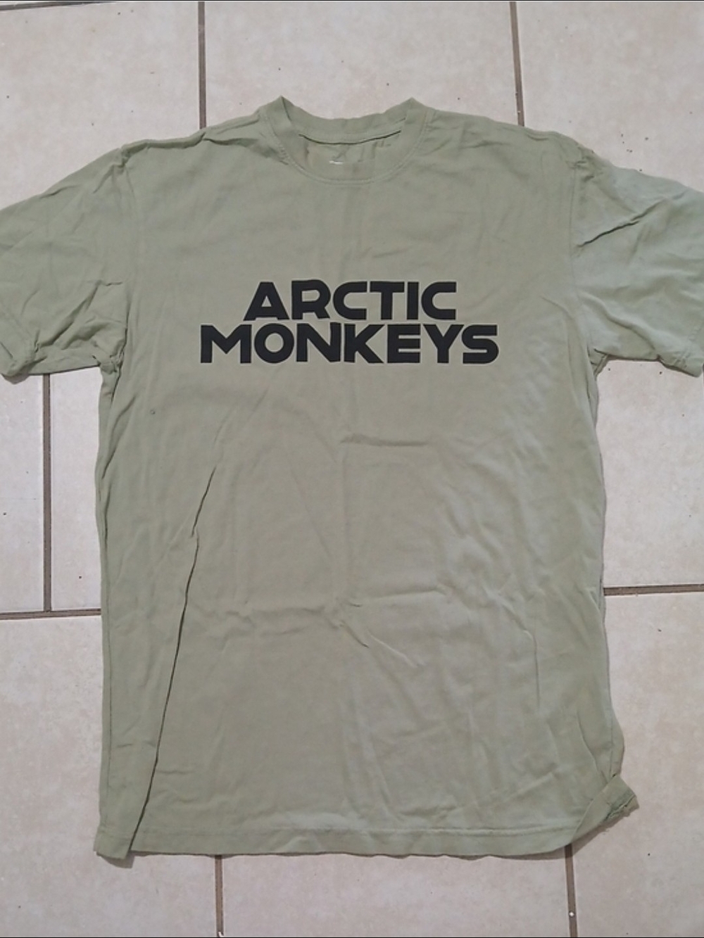Artic Monkeys Unisex Sz M Sage Green Licensed Graphic Band T‑Shirt NEW